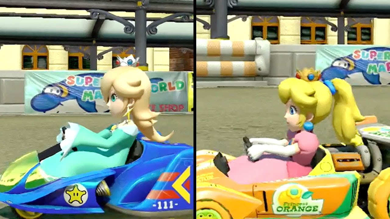 Mario Kart 8 Deluxe - Multiplayer - Flower Cup 100cc - Rosalina vs Peach