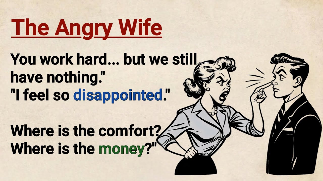 Learn English with Stories ⭐ The Angry Wife | Level 3 English Listening & Speaking Practice