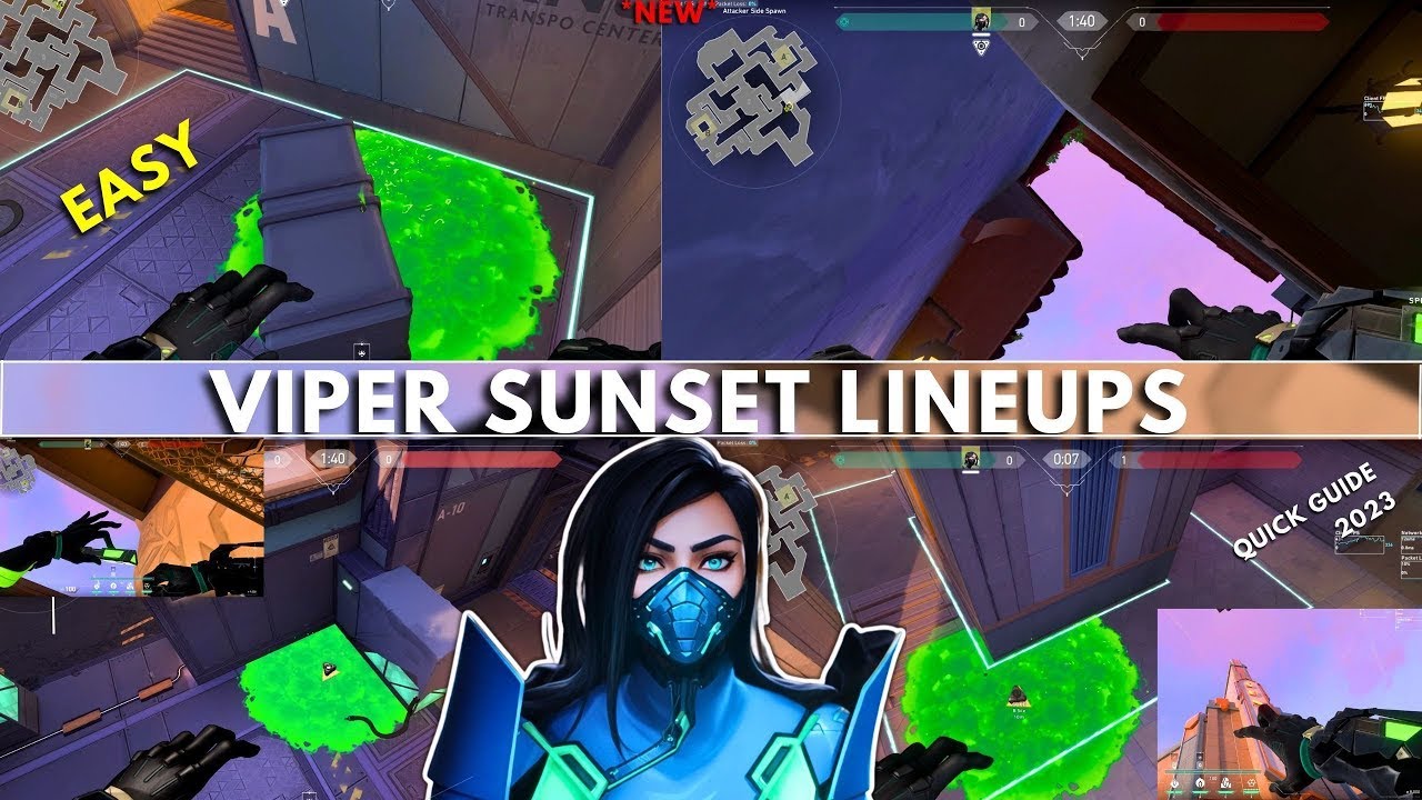 EASY VIPER LINEUPS SUNSET GUIDE VALORANT 2024