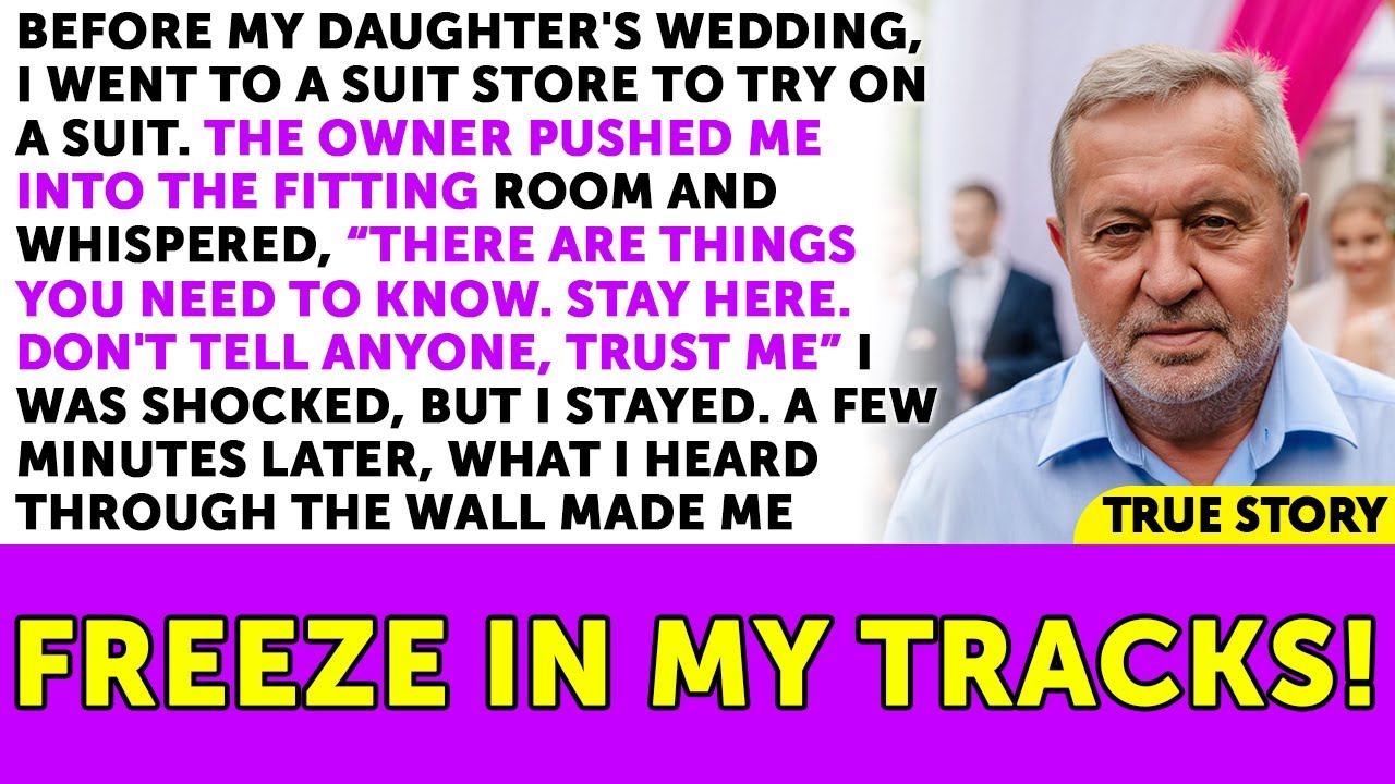 “Hide In The Fitting Room” Whispered The Owner Of The Wedding Salon Before My Daughter's Wedding