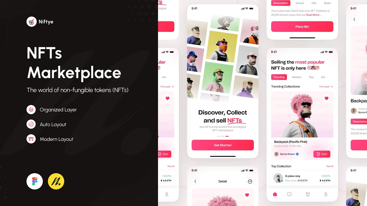 Design NFT Marketplace in Figma - UI Speed Design | Week - 29