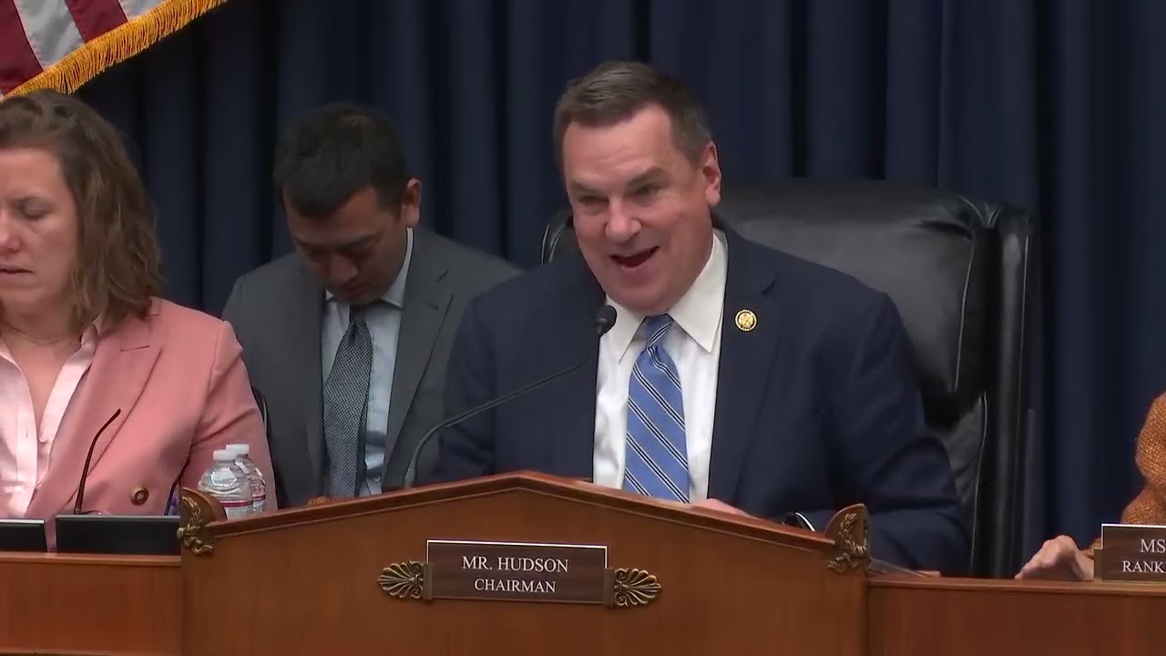 Chairman Hudson Delivers Opening Statement at C&T Subcommittee Markup