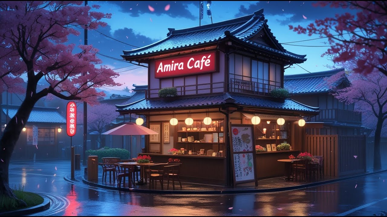 Lofi in Rainy Ambience ☔ Study Beats from Cozy 90s Japanese Coffee Shop Nostalgia