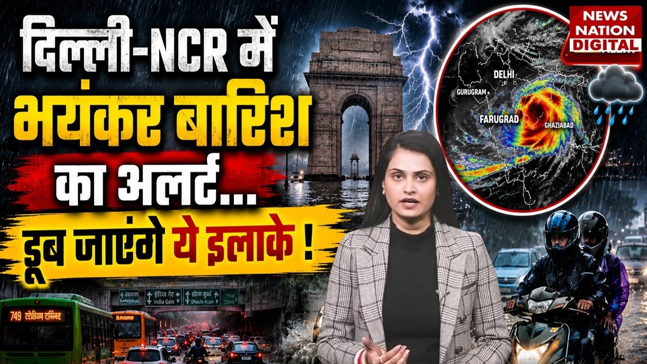 Weather Update : Delhi-NCR में Heavy Rain का Alert डूब जाएंगे ये इलाके ! Thunderstorm | IMD |Monsoon