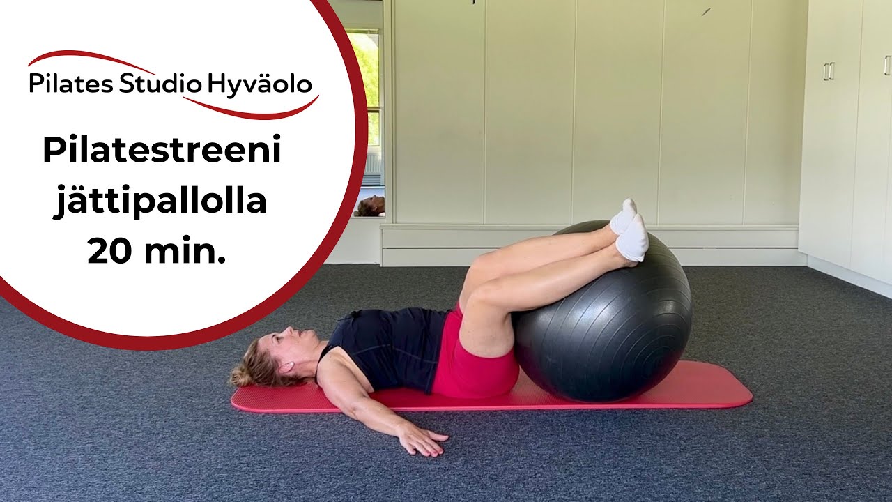 PILATES-treeni jättipallon kanssa
