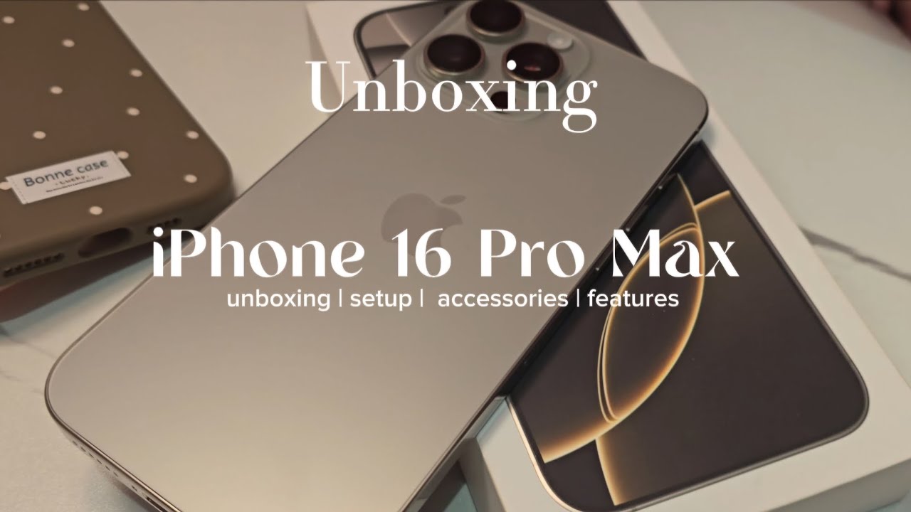 🩶 iPhone 16 Pro Max (Natural titanium) unboxing| 512GB |aesthetic, setup, accessories | SimplySadia