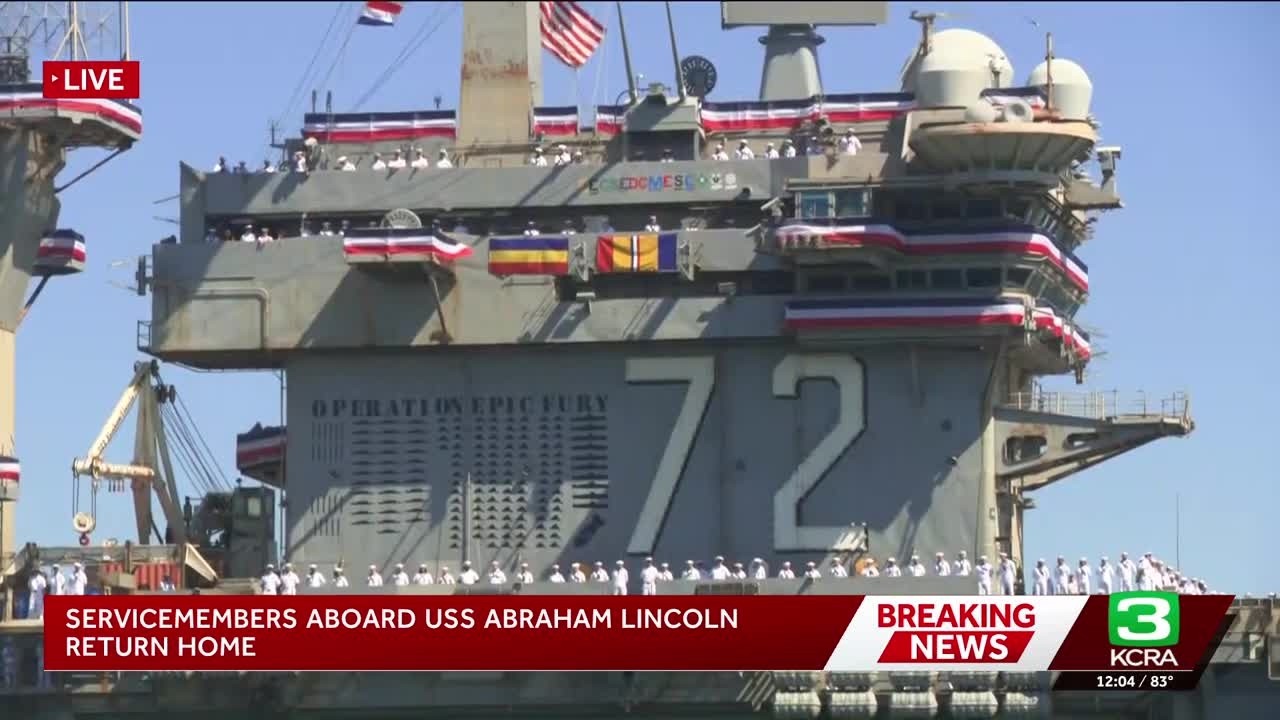 Servicemembers aboard USS Abraham Lincoln return home to San Diego