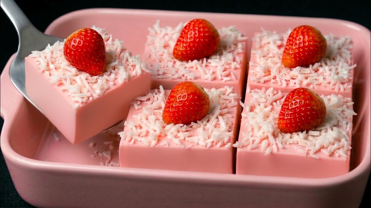 Nur Erdbeeren, Milch und Banane. Ein blitzschnelles Dessert aus der Heimat.