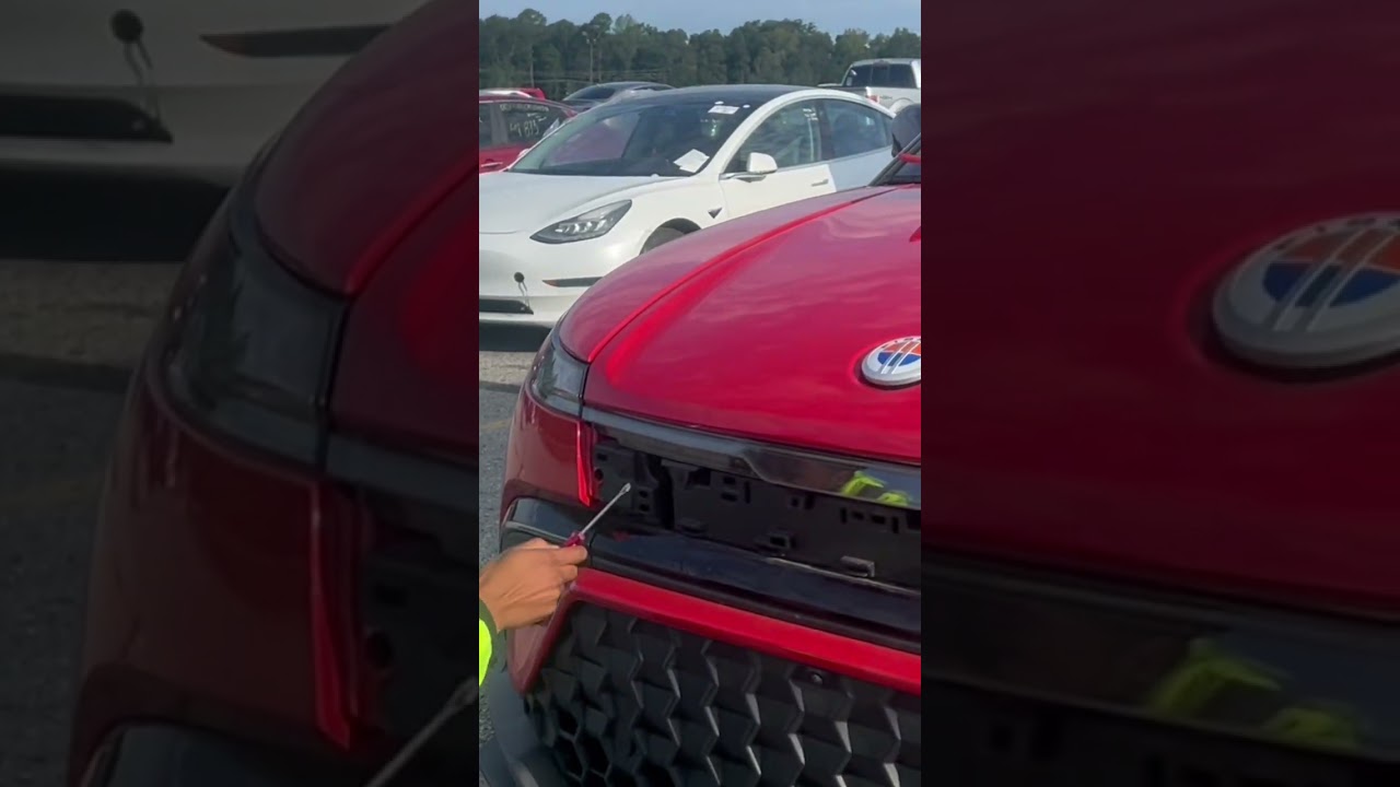 How To open the hood on a Fisker Ocean 1 when the battery is dead #fisker #fiskerocean #mechanic