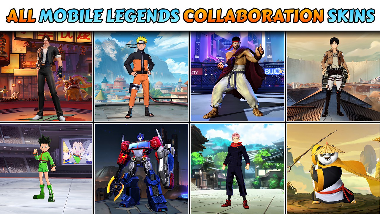 || MOBILE LEGENDS - ALL COLLABORATION SKINS (2016 - 2026)