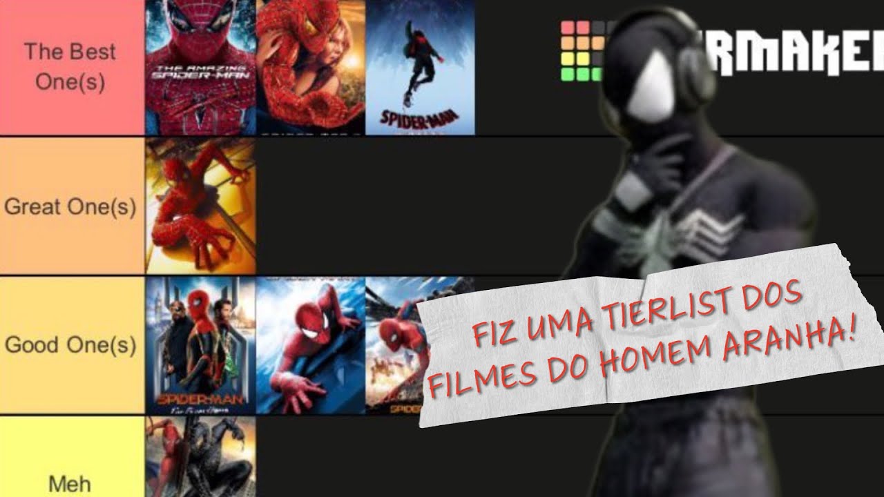Fiz uma tierlist dos filmes do Homem Aranha (do Absolute Cinema (Madame Teia) ao puro lixo)