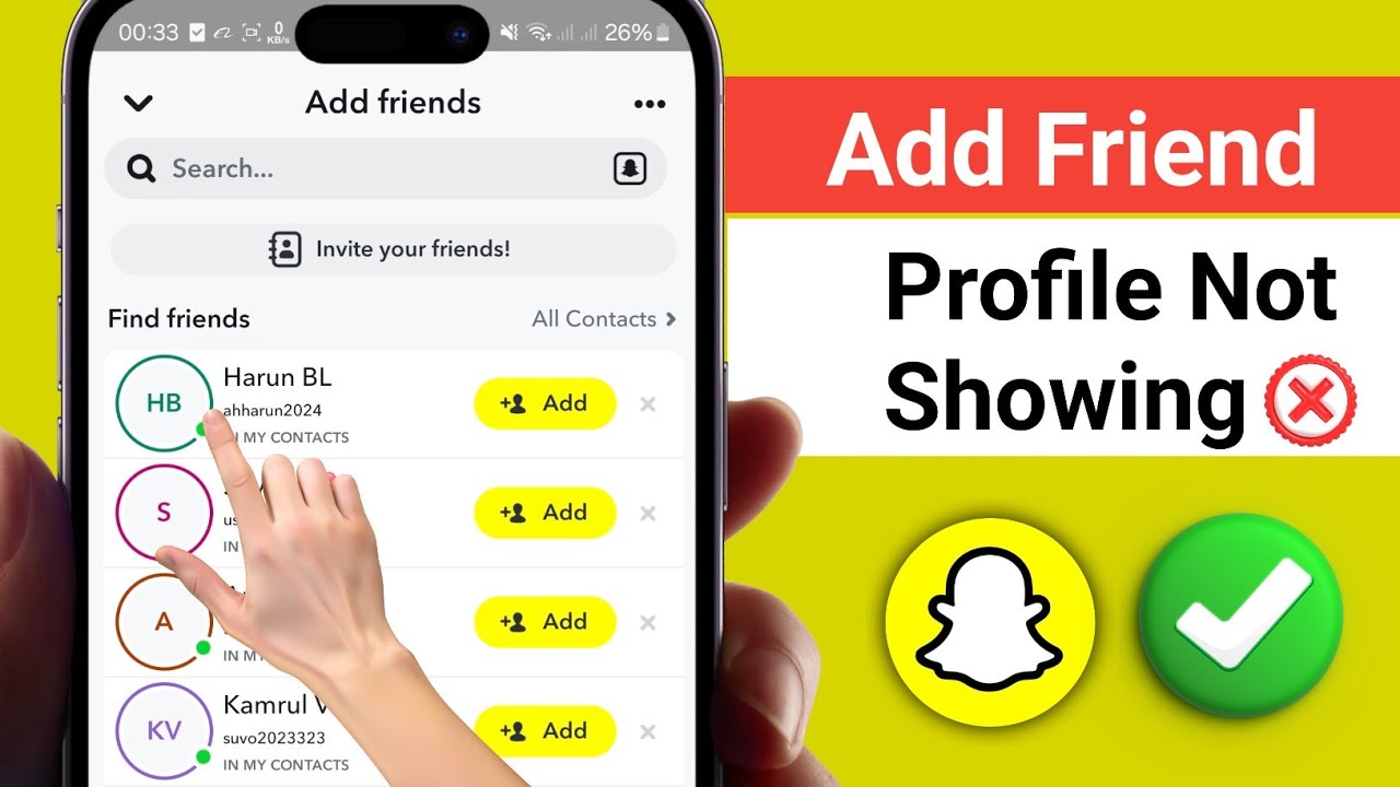 Имя в профиле друзей в Snapchat не отображается. Проблема 2025 | Добавить друзей в Snapchat сегод...