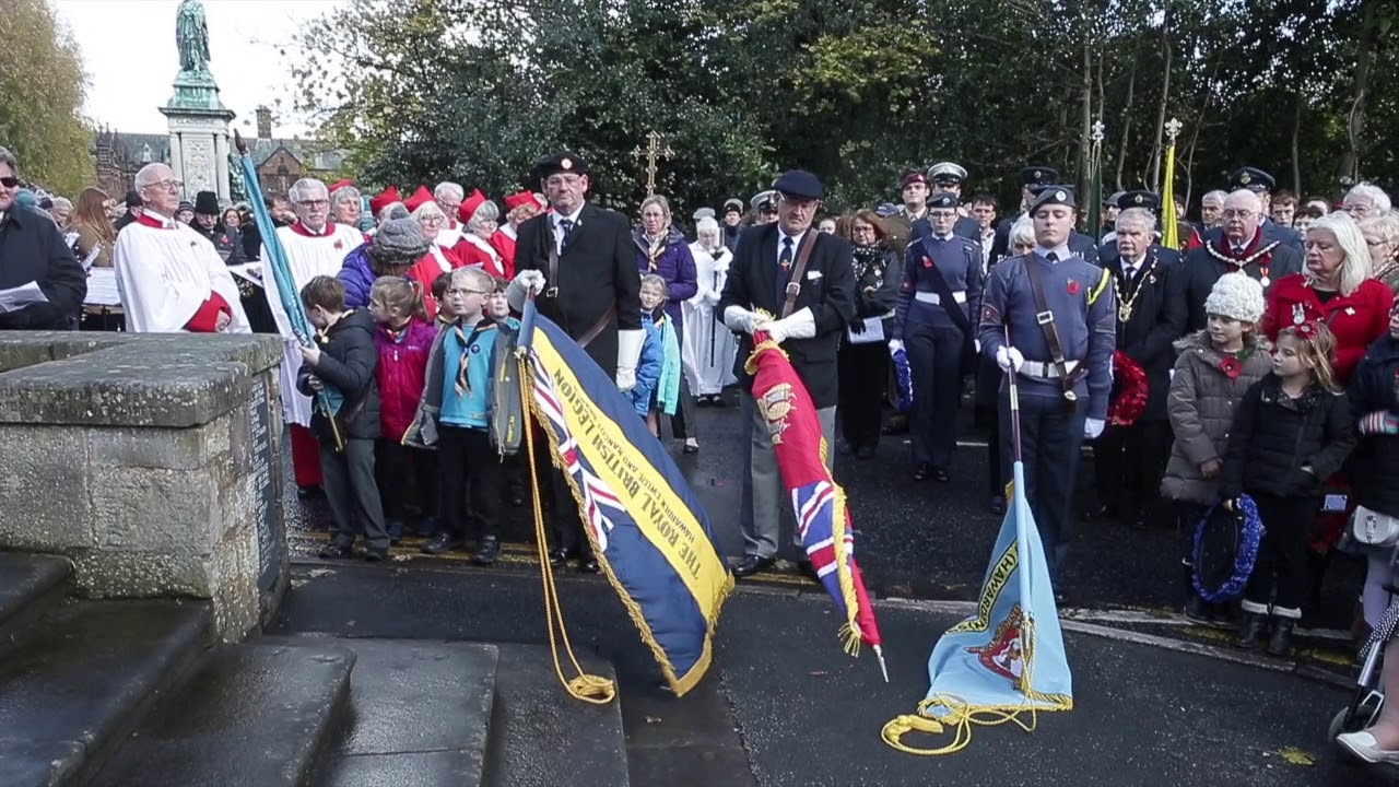 Remembrance service in Hawarden, Flintshire, North Wales, 12.11.2017