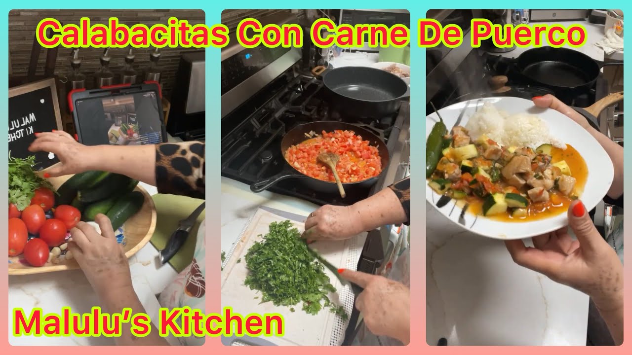 Calabacitas Con Carne De Puerco #envivo #kitchen #food #dinner #food #recetas