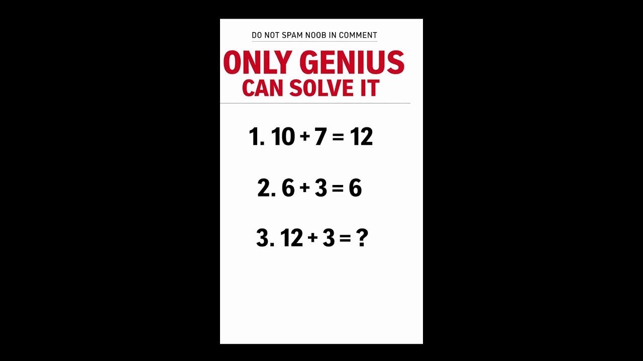 IQ TEST ~ 99% FAIL 