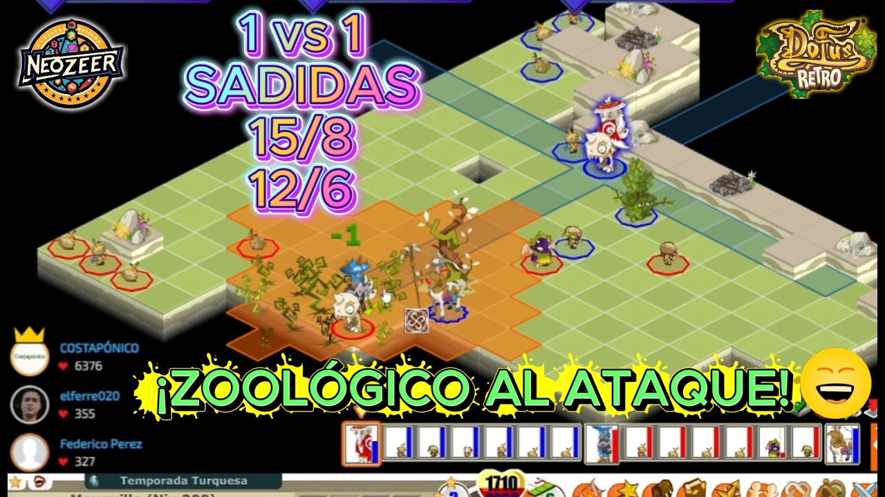 Defensa Recaudador: Sadida 200/15/8 -Vs- Sadida 199/12/6 [Dofus Retro -Sv Bun]