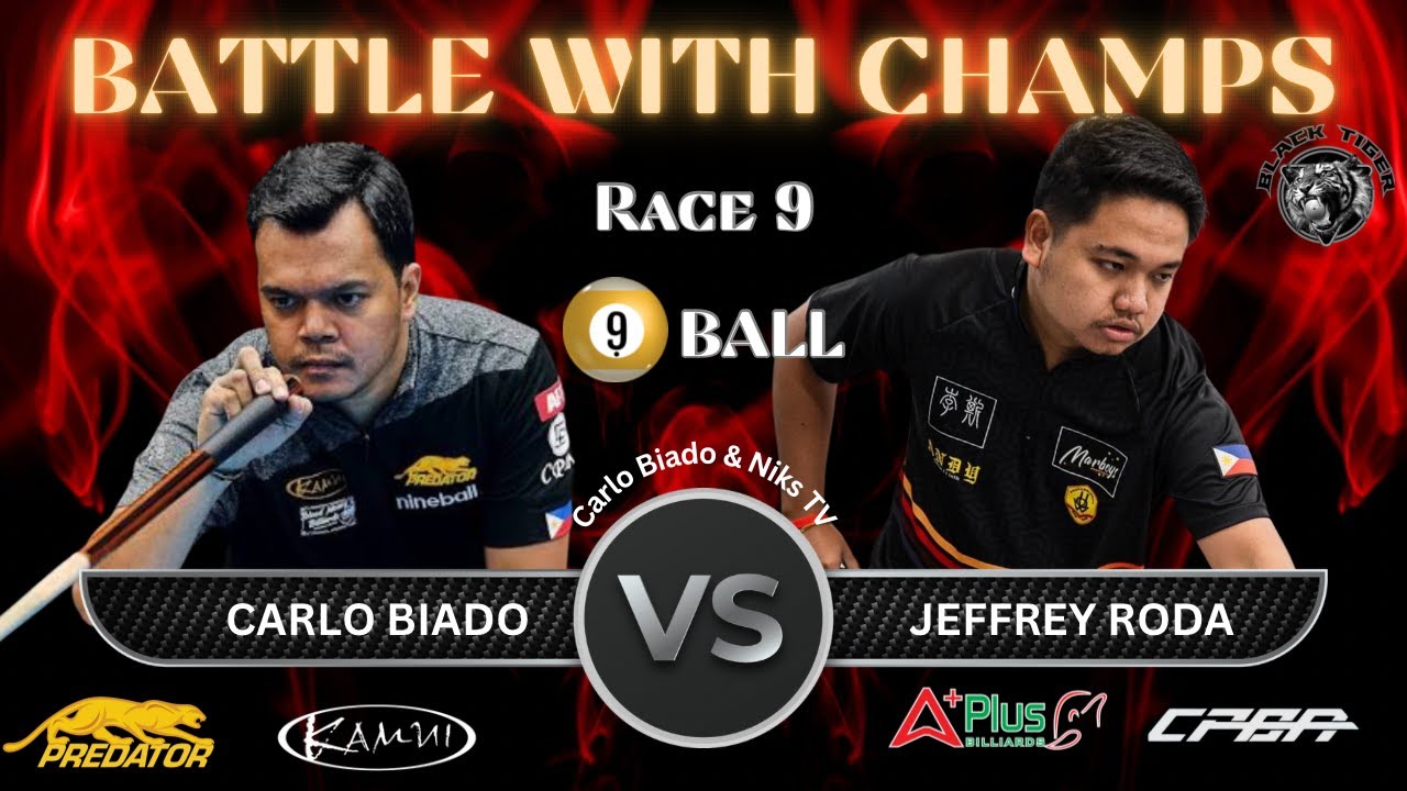 Part2🔹 Carlo Biado VS JEFFREY RODA 🔹Race 9🔹 for the WORLD POOL