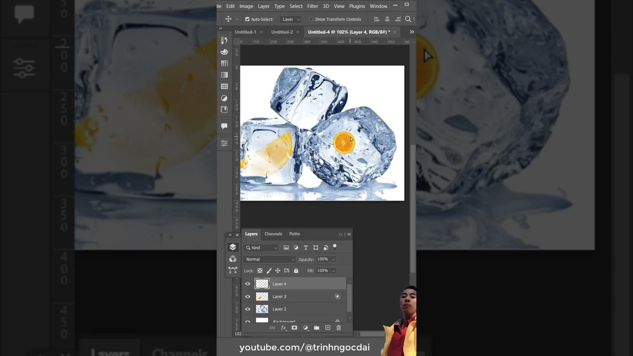 D&ugrave;ng hiệu ứng Blending Options trong #Photoshop #xuhuong #photoshoptutorial #mrdai #hocdohoa