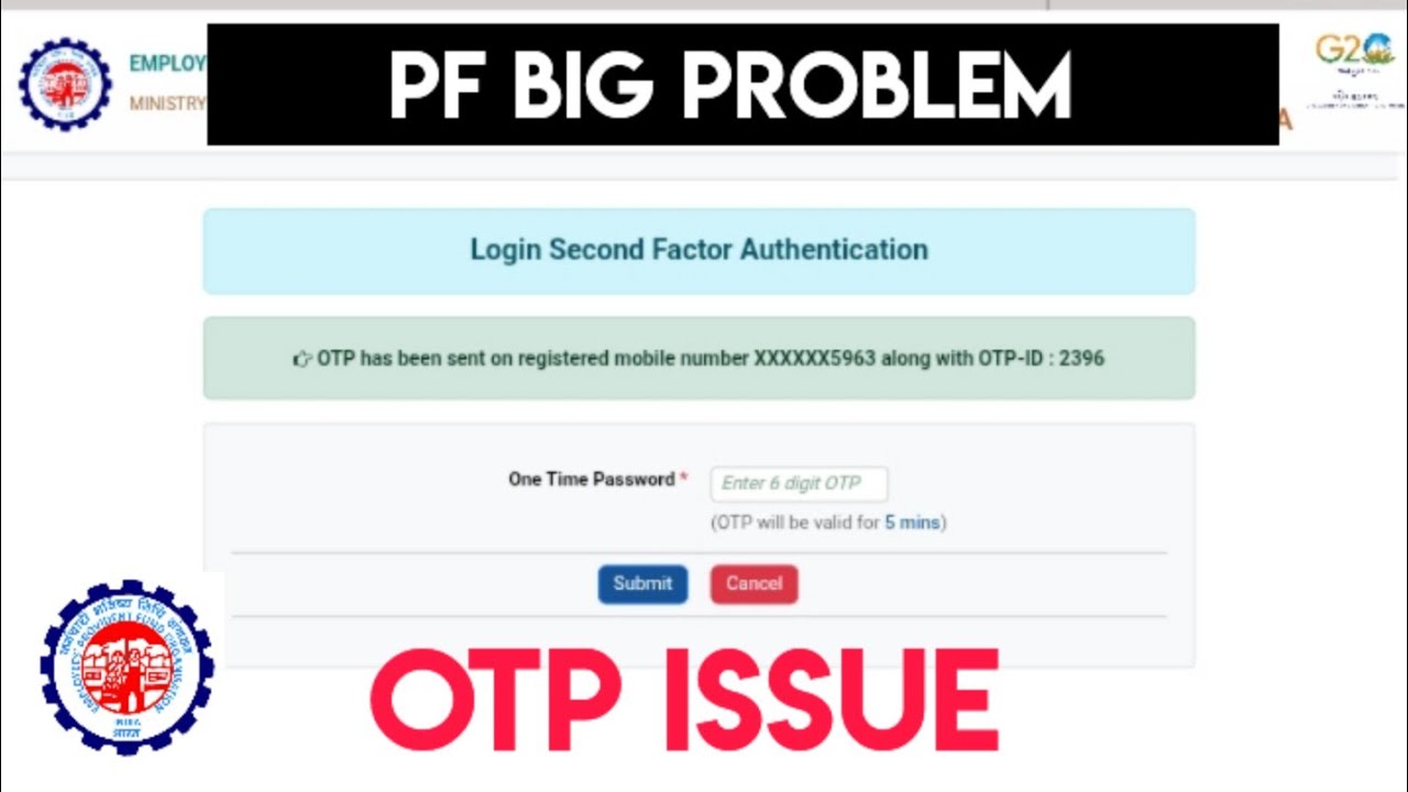 PF Login OTP Problem 2025-06-30