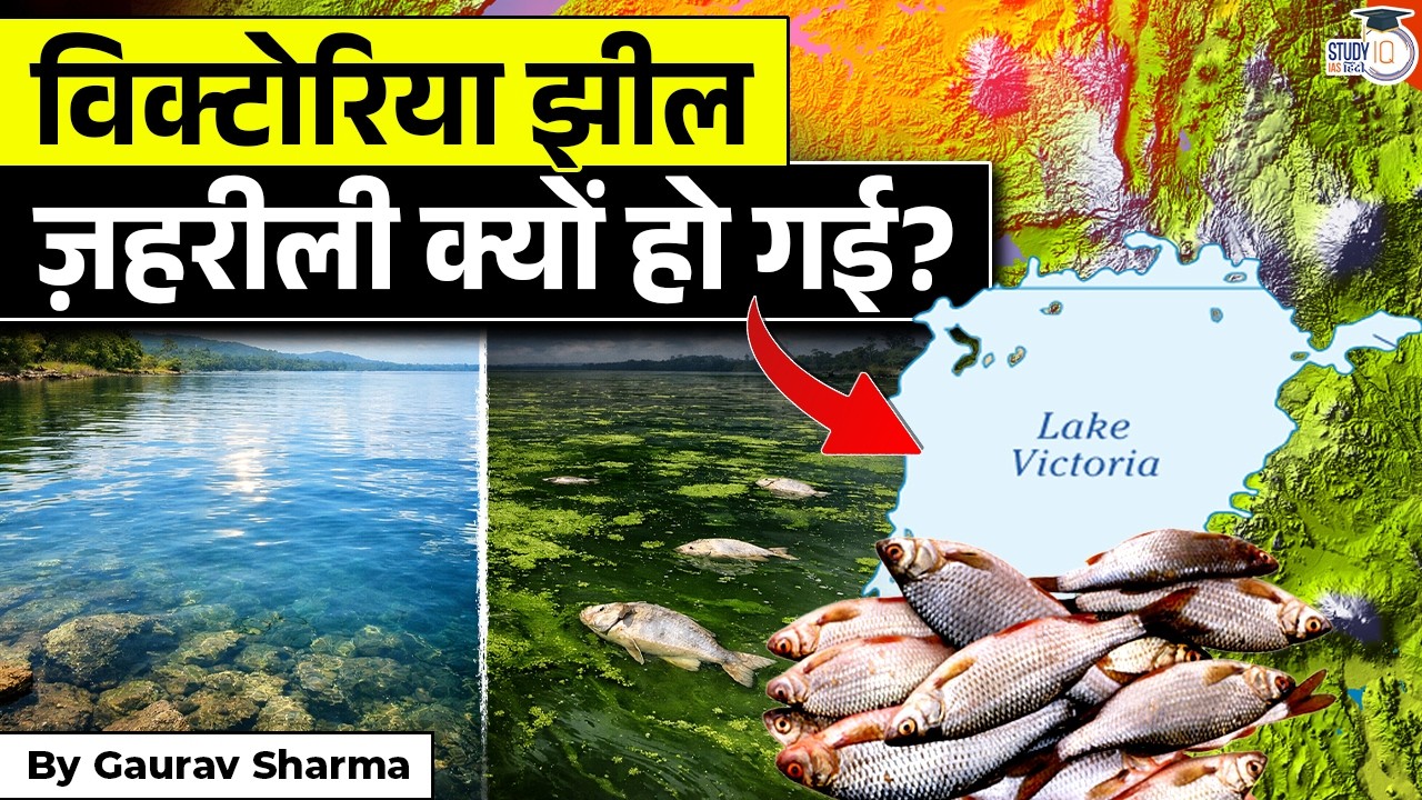 Lake Victoria बनी 'Deadly Zone': आखिर क्यों ज़हरीली हो रही है ये झील? | Gaurav Sharma | STUDYIQ IAS