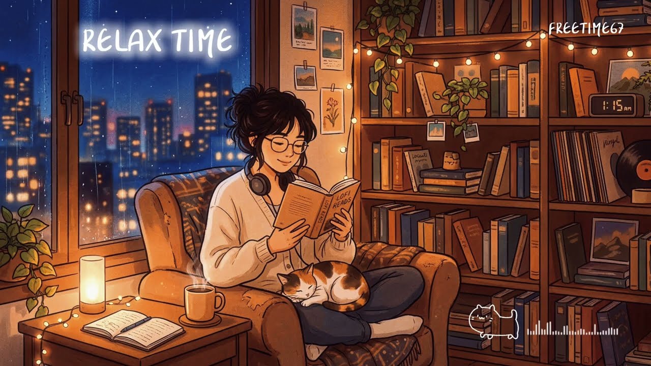Cozy Night Lofi 🌙📚 | Relaxing Beats for Reading & Rest (1 Hour)