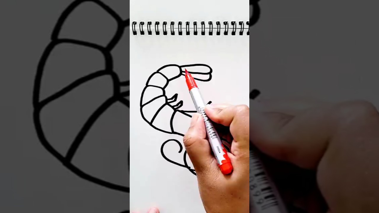 Easy Coloring for Kids #youtubeshorts #shorts #youtubekids #kids #art #coloringforkids #shrimps