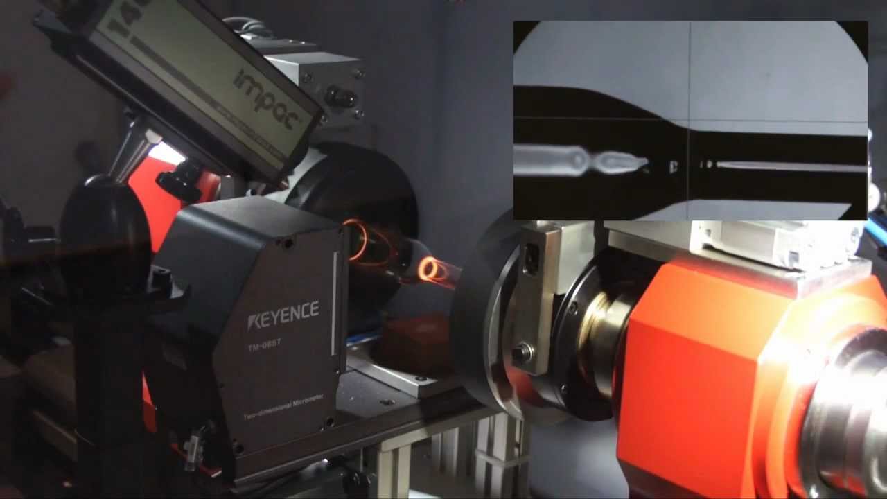Laserbearbeitung auf Glasdrehmaschine P1040