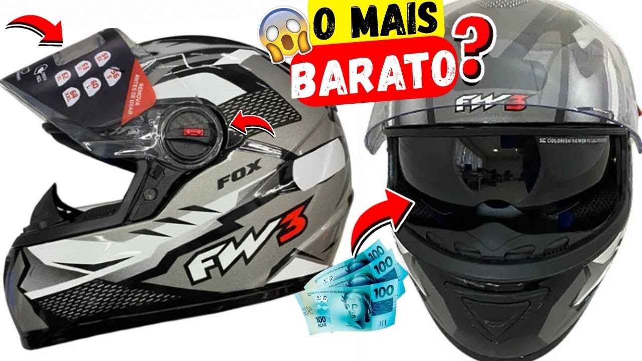 COMPREI O CAPACETE FW3 GTX FOX MAIS BARATO DA INTERNET !! 🔥