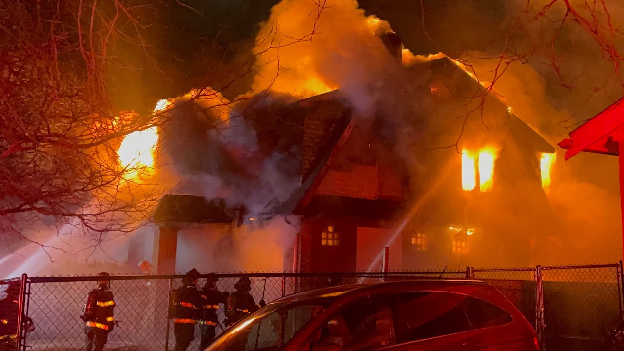 Detroit Dwelling Fire FULLY INVOLVED COLLAPSED STRUCTURE