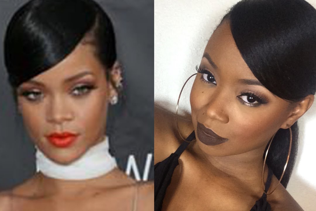 Rihanna Inspired Sleek Swoop Pony Tutorial