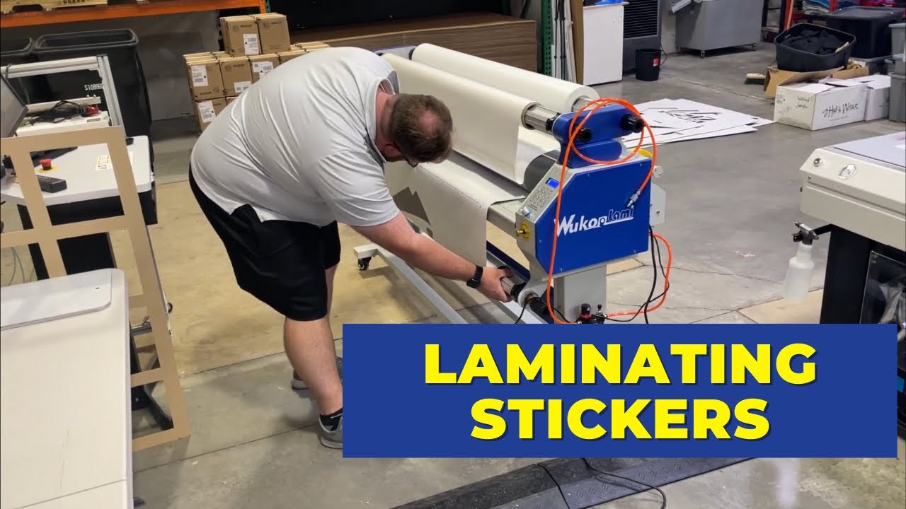 Laminating stickers with my cheap automatic laminator from toolots