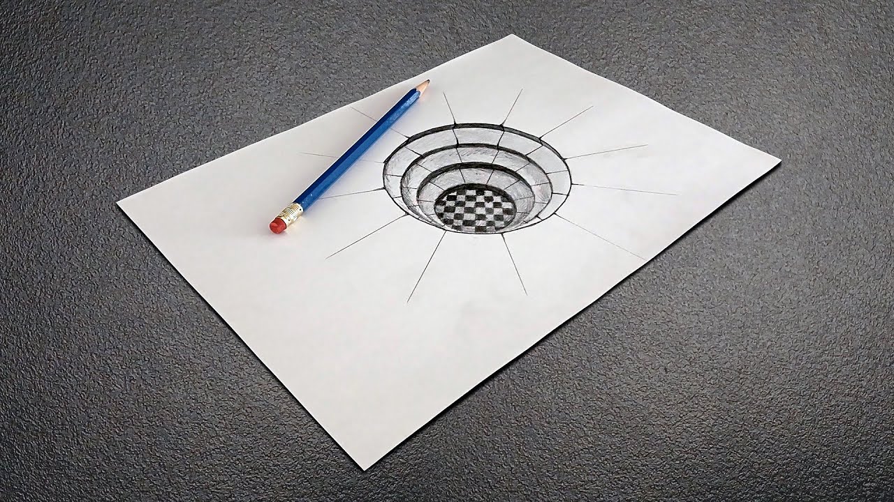 &iexcl;Aprende a Crear un Asombroso Agujero Escalonado en el Piso! | Ilusi&oacute;n &Oacute;ptica 3D a L&aacute;piz - Timelapse