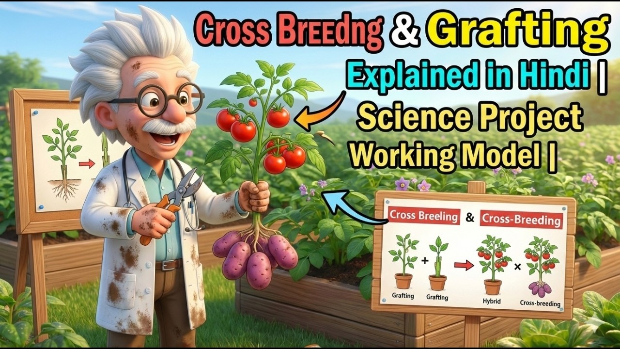 Cross Breeding & Grafting Explained in Hindi | Science Project Working Model | Dr.Animo05
