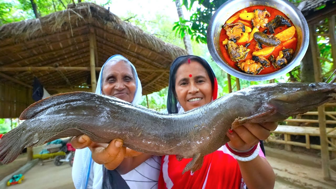 জীবনে এই প্রথম 1kg ওজনের দেশি পাকা মাগুর খাওয়া | Big size deshi magur fish recipe in village style