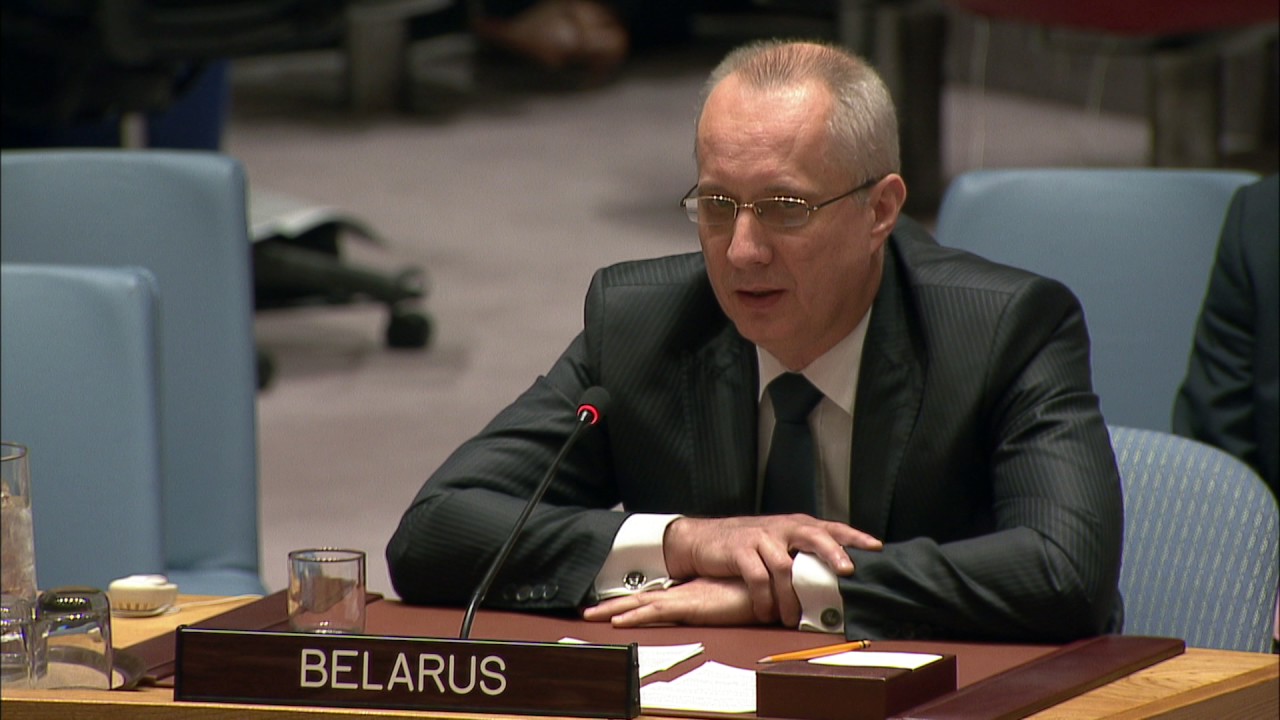 PR of Belarus Andrei Dapkiunas speaks in the UN Security Council debate (English)