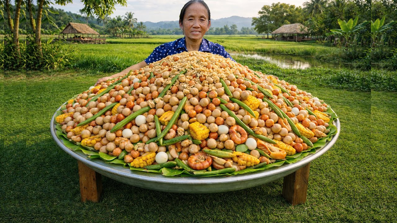 Bà Tân Vlog - Lần Đầu Làm Mâm Cá Viên Chiên Mắm Khổng Lồ Đãi Cả Làng