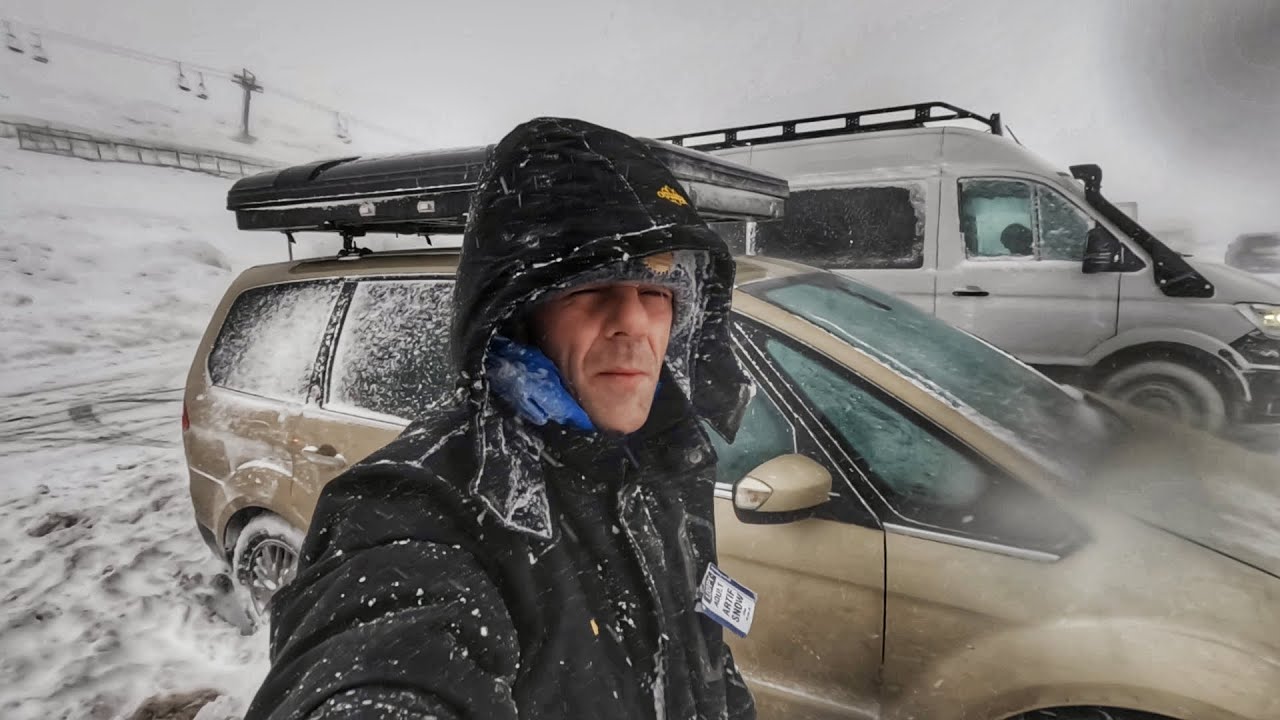 They Evacuated The Mountain But I Decided To Stay ( Winter Car Camping Scotland )