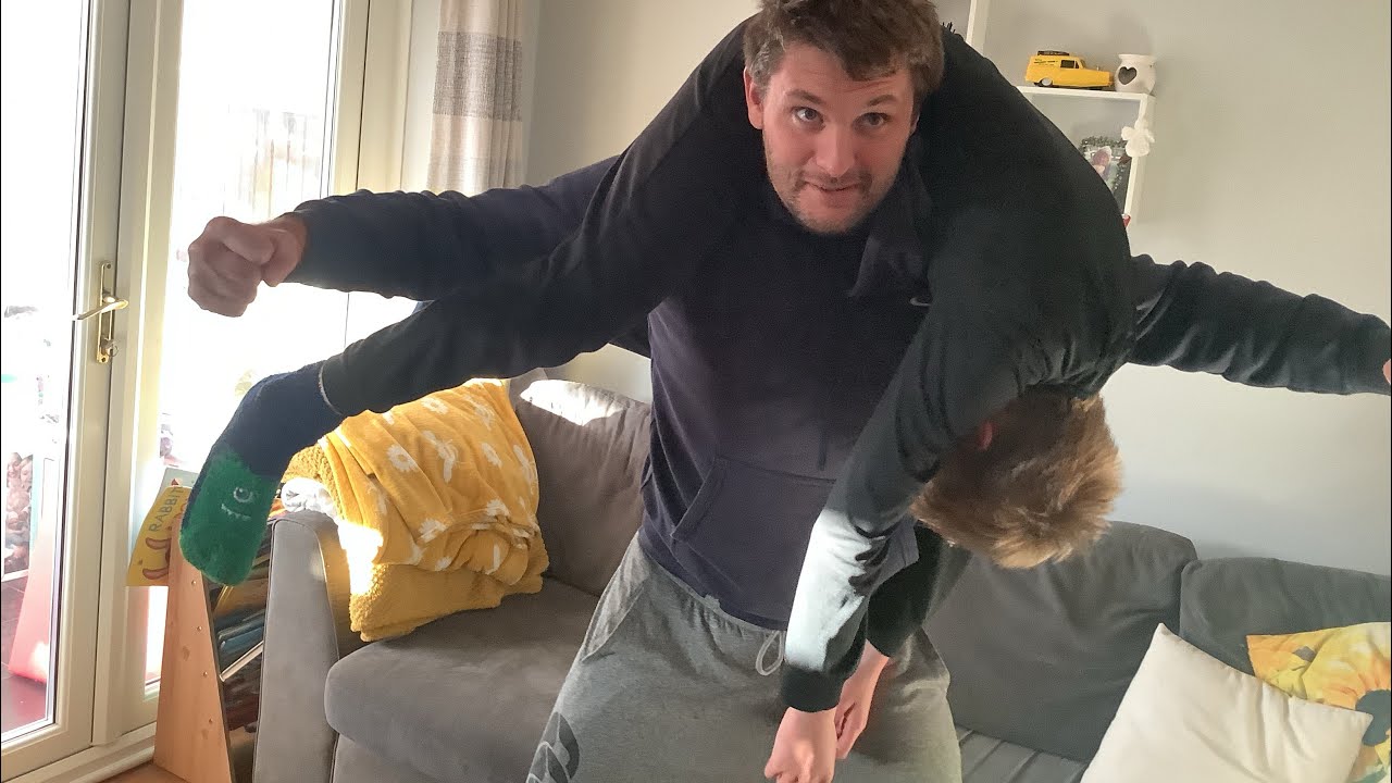 Destroying my dad in a wrestling match dad vs son challenge