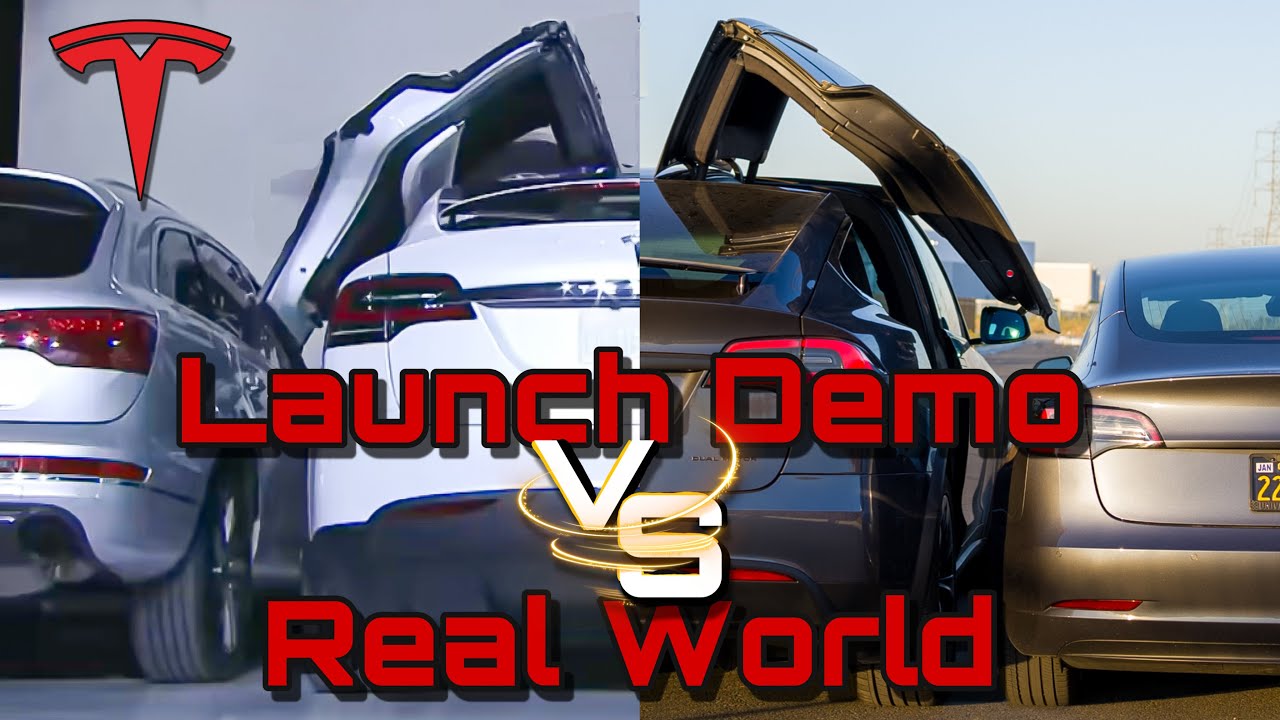 Tesla Model X Falcon Wing Door Demo VS Real World