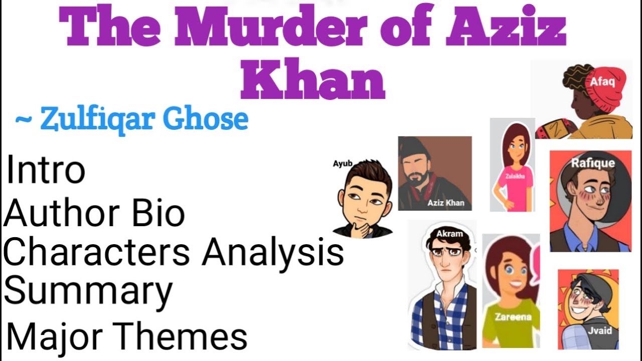 The Murder of Aziz Khan | Zulfiqar Ghose | Author Bio |  Summry | Characters | Themes