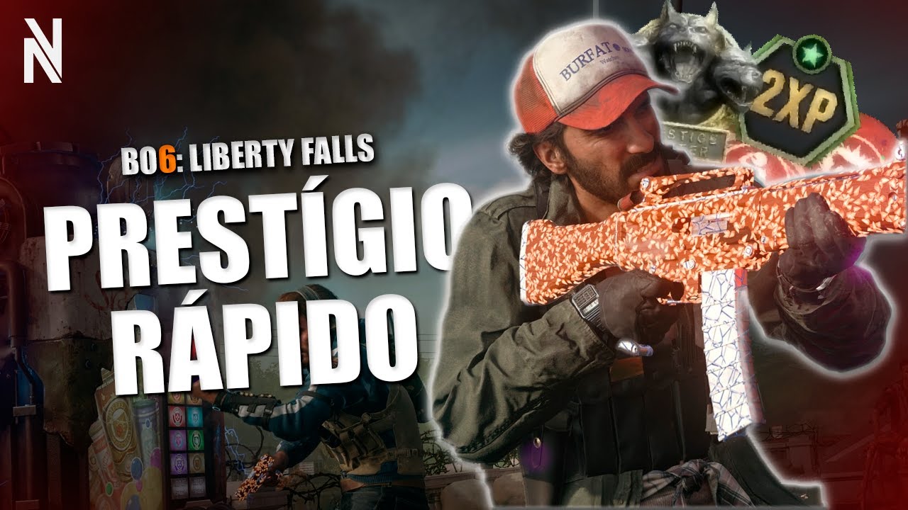 MÉTODO *MAIS* FÁCIL para UPAR DE NÍVEL no BO6 | Estratégia BO6: Larica Zumbi - Liberty Falls