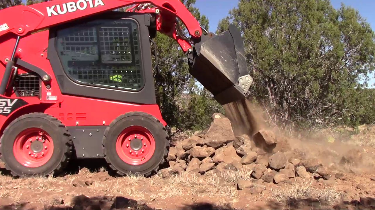 Kubota SSV65 Moving Rocks