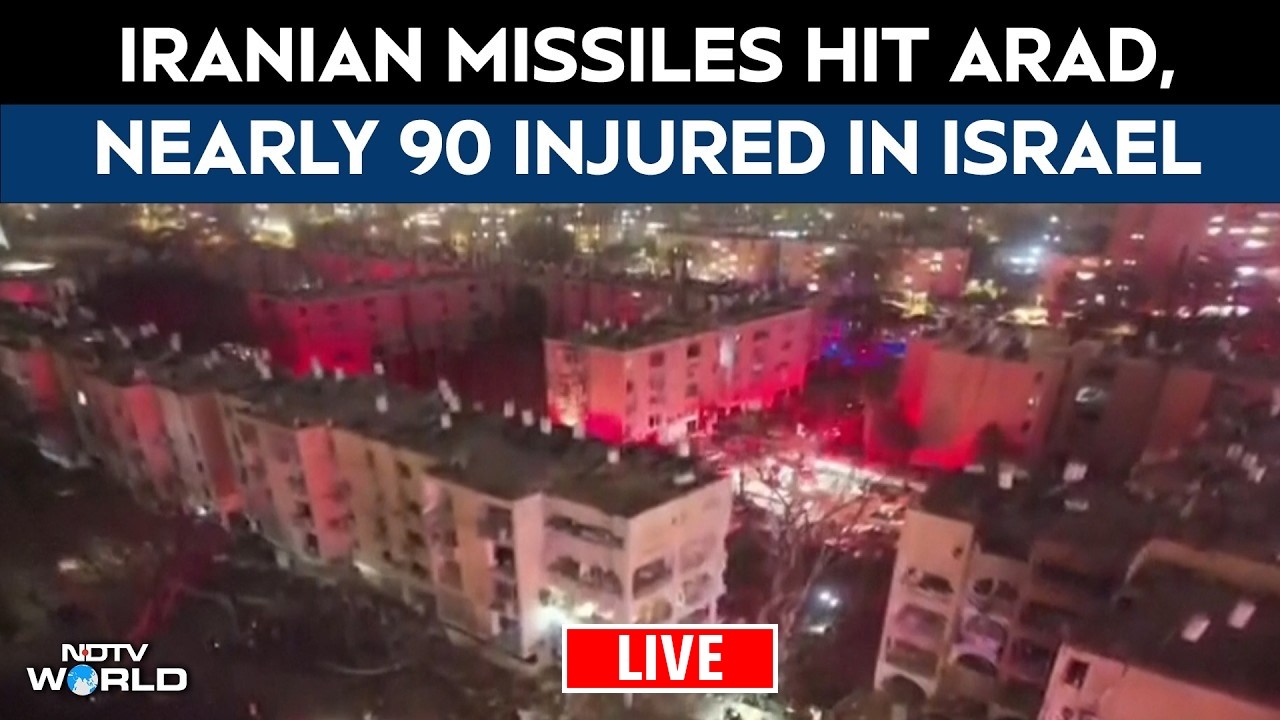 Iran Attacks Israel | Iranian Missile Hits Israel's Arad | Trump Warns Tehran Over Strait Of Hormuz
