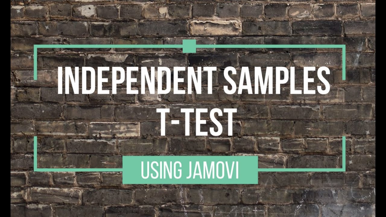Independent samples t-test in JAMOVI