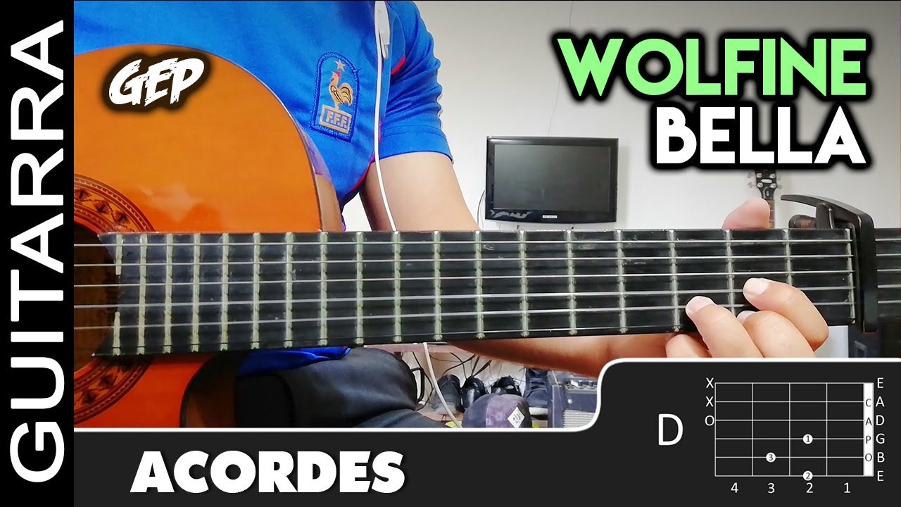 Wolfine - Bella | Tutorial Guitarra Acústica (HD) Para Principiantes | Letra y Acordes