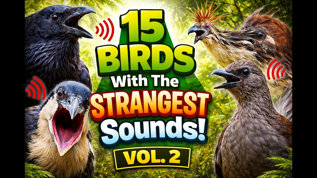 15 Birds With The Strangest Sounds in the World 🐦 | Unreal Bird Calls 4K (Vol.2)