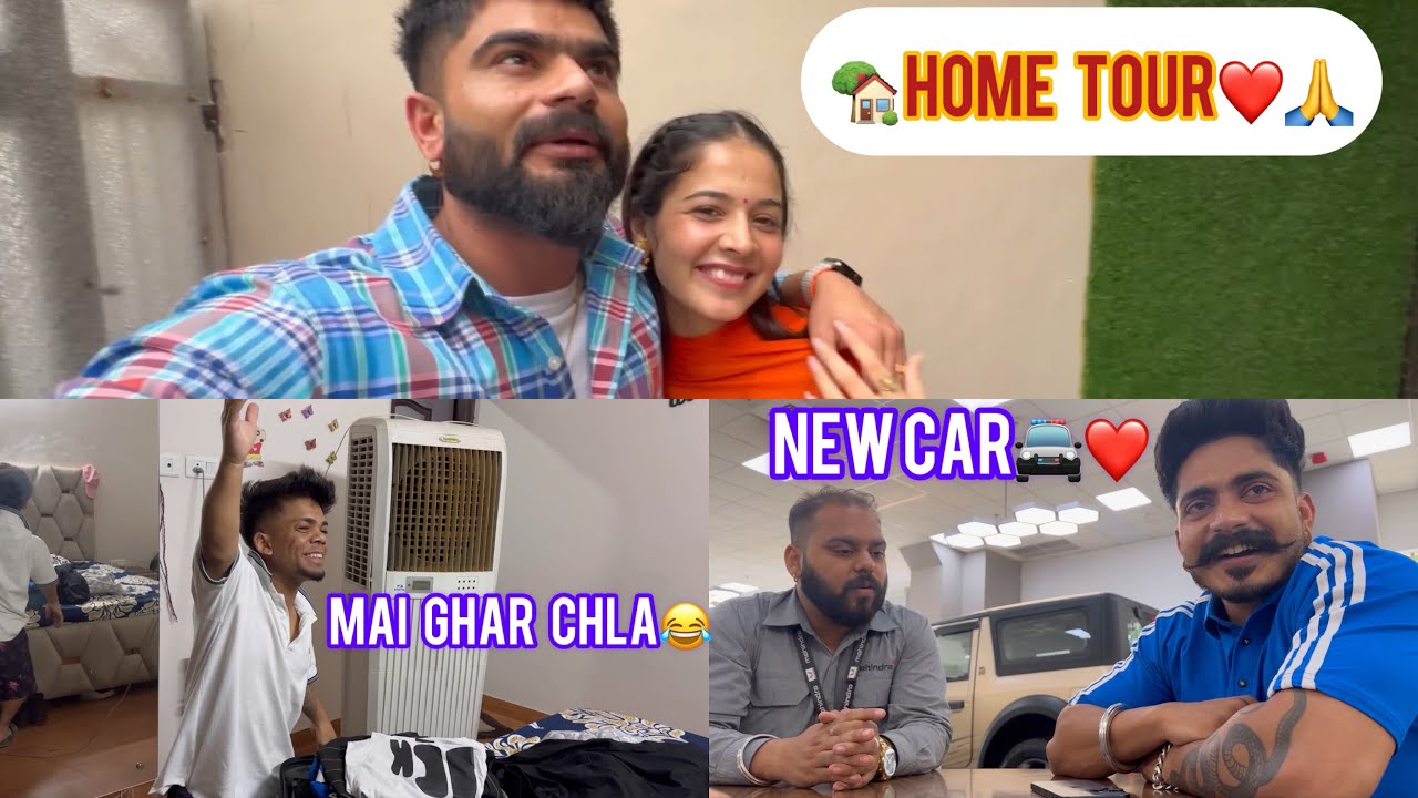 Vicky Ghar Chlla😂Mashrya Firda😅New Car Da ki Banya😰Home Tour🏡❤️Supne Pure Kra Gye😊||SajanJagpalpuria