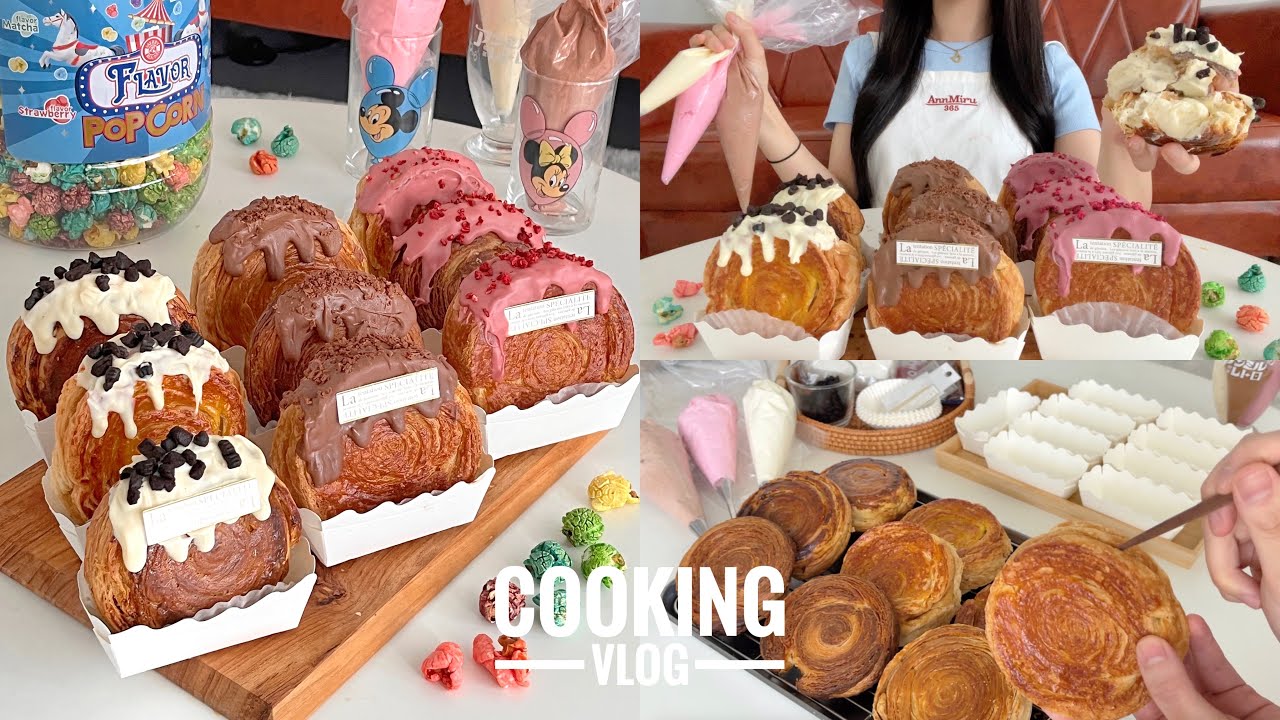 [Cooking Vlog] Приготовление роллов из круассанов🥐 Задача японского кондитера!!!! 👩🏻‍🍳💕