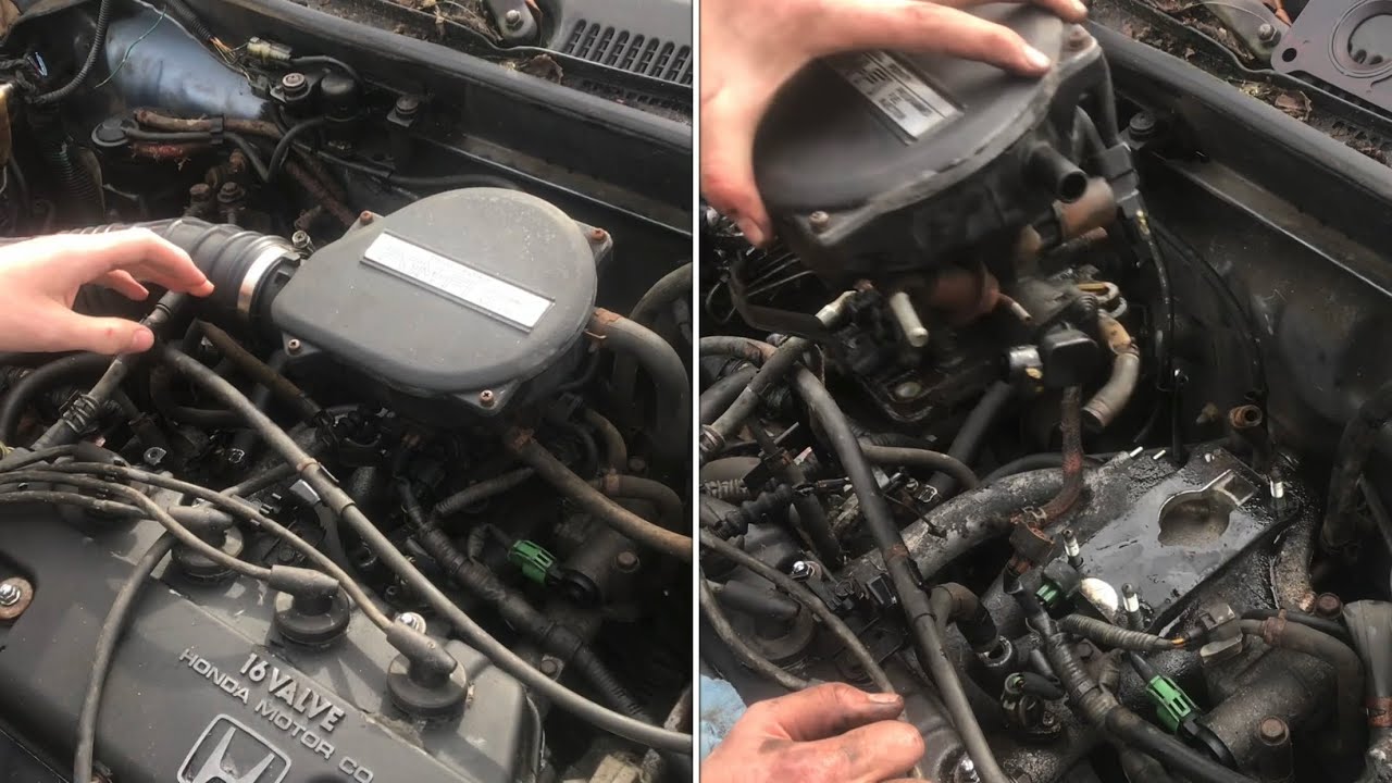removing FUEL INJECTION honda civic dual point pgm-fi intake 88 89 90 91 d15b2 16v  crc dx
