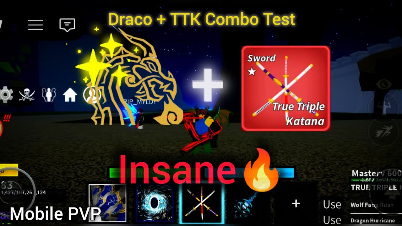 Draco Race + TTK is INSANE on Mobile! 🔥 (Blox Fruits PvP)